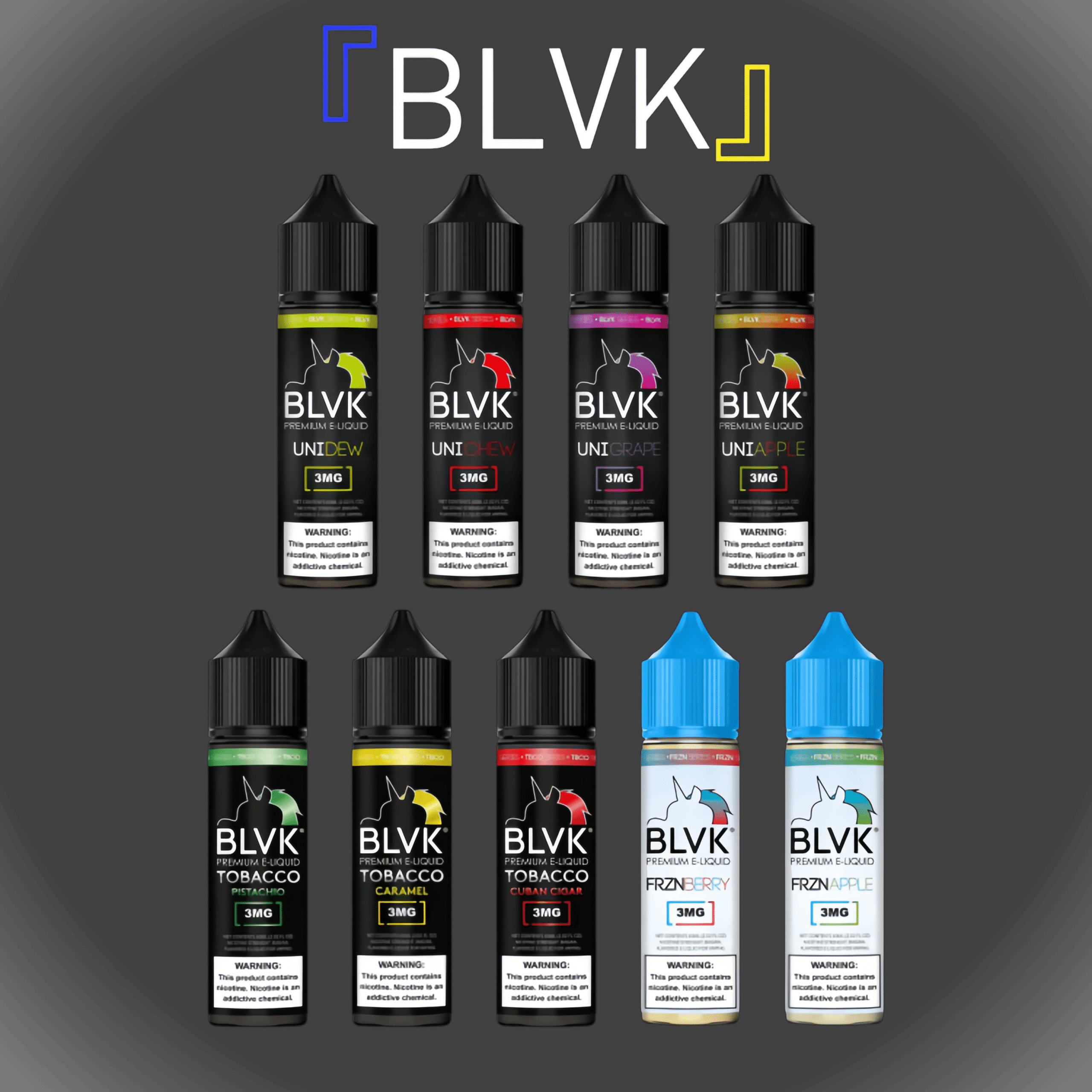 BLVK UNICORN 大煙油|美國進口獨角獸系列|3MG順滑口感 BLVK UNICORN 大煙油|美國進口獨角獸系列|3MG順滑口感